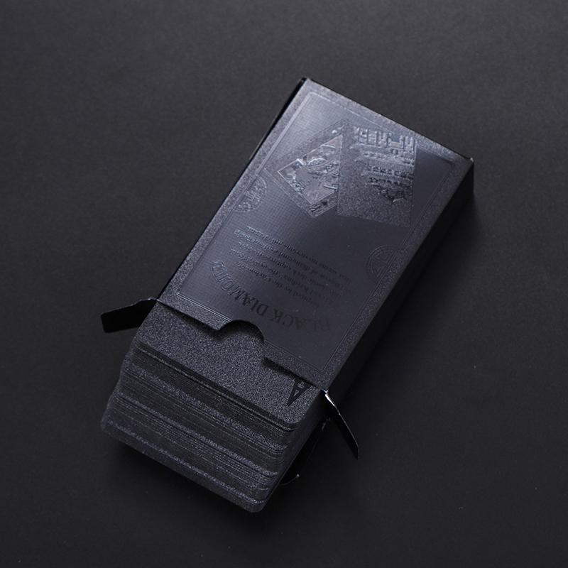 Новый черный покер, бесцветные игральные карты, водонепроницаемые, ПЭТ/ПВХ, пластиковый покер, туристический сувенир, настольная игра