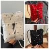 Flower Printed Pleated Cloud Crossbody Bag Lightweight Folded Slant Bag Phone Shoulder Bag  Daily