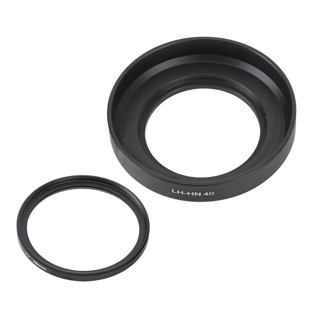 46mm Lens Hood Set LH HN40 Lens Hood Shade with HD UV Filter and Lens Cap for Z DX 16 to 50mm F 3.5 to 6.3 VR Lens