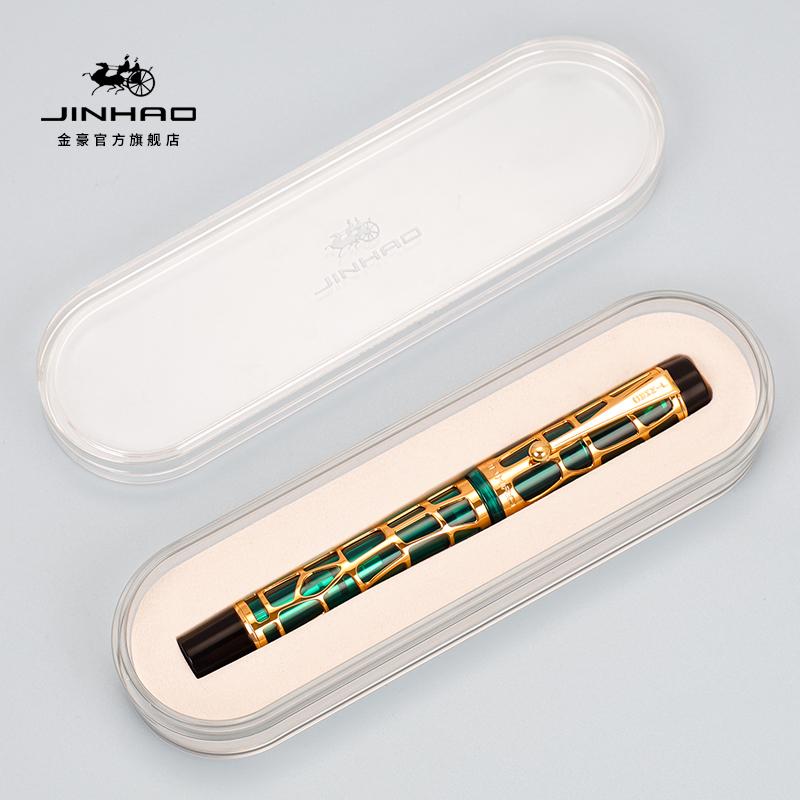 JINHAO 100 Centennial Смола Полая Серия Перьевая ручка Золотой зажим Деловая Офисная Подарочная ручка Канцелярские принадлежности Школьные принадлежности PK 9019