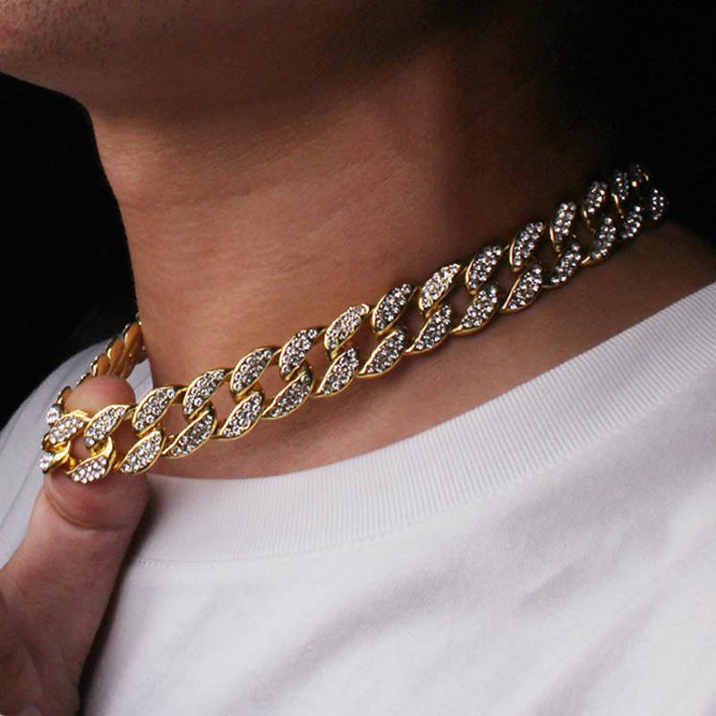 Miami Cuban Choker Link Chain Silver Plated Mens Hip Hop Necklace Jewelry
