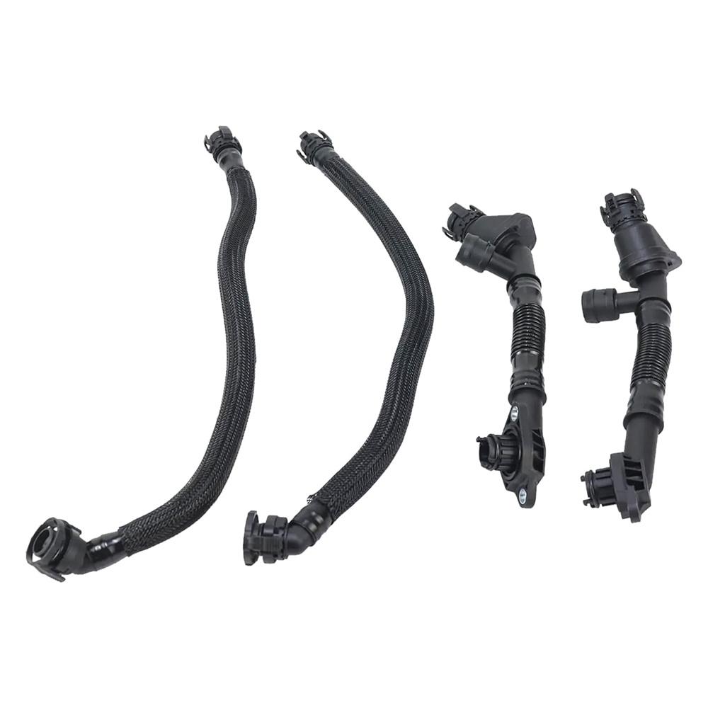 4CPS левая+правая вентиляционная труба картера 11157575641 для BMW 550i 650i 750i X5 X6