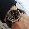Часы Moon Phase Multi Calendar 5 ATM Waterproof Business Formal Leather Belt Limited Model Pink Gold Black [Salvatore Mara] Men's SM24110-PGBK