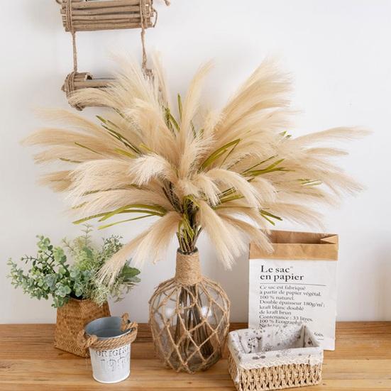 Поддельная тростниковая трава, долговечная, устойчивая к выцветанию, реалистичная искусственная пампасная трава для домашнего свадебного украшения