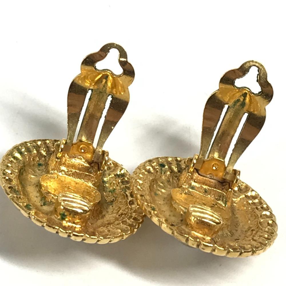 CHANEL vintage Faux pearl Accessory Jewelry Earrings Metal Gold