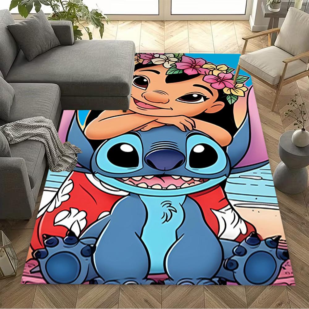 Lilo Stitch Dance Party Floor Rug Office Rug Perfect for Decorate room Foyer Study room Playrooms Antislip Carpet Anime Office Decor Wedding Party Gif