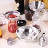 Can lifter 4 Piece Silver Stainless Steel Kitchen Funnel Set for Liquid Transfer