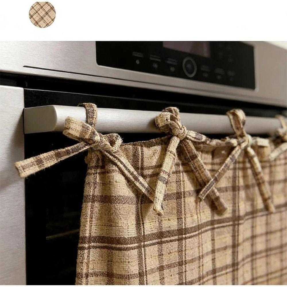 Handmade Oven Door Curtain Heat-Resistant Stove Cover Skirt Oven Skirt Farmhouse Kitchen