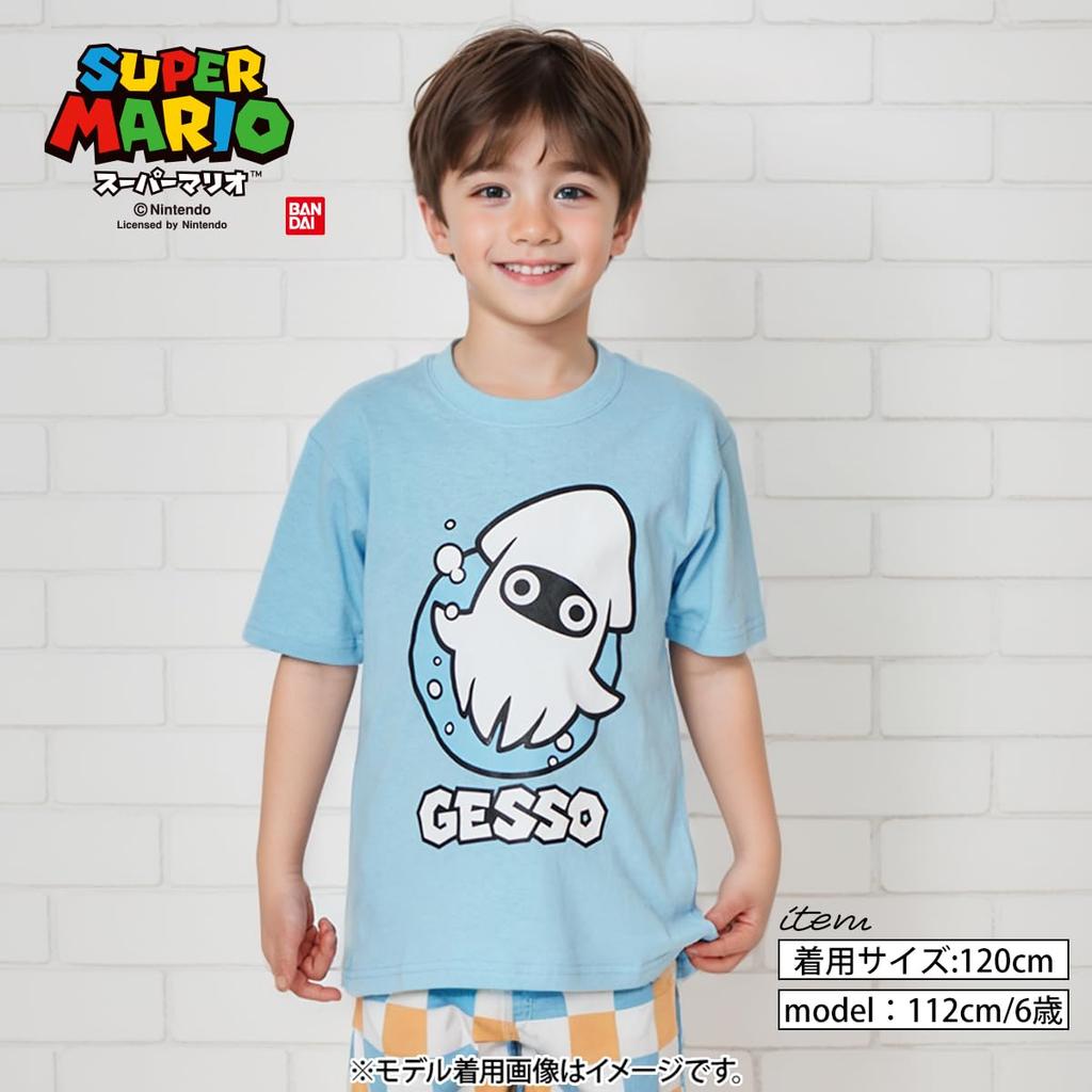 Футболка с коротким рукавом Retro Gesso Print Goods Kids Saxophone 2 140 [Super Mario]