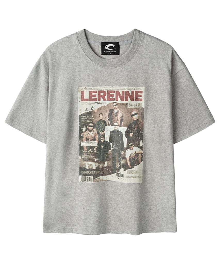Футболка с принтом LERENNE - Серая