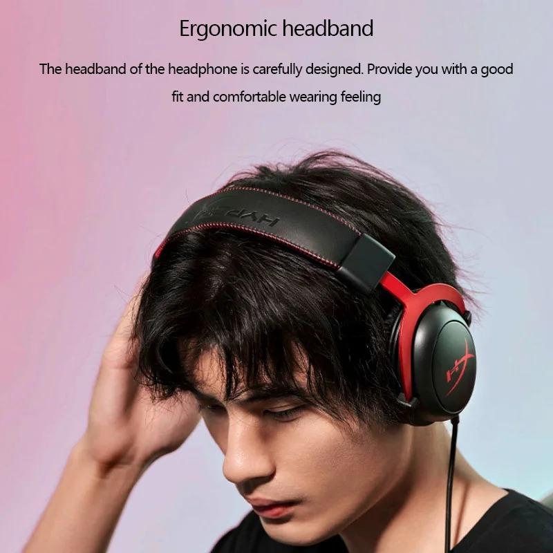 HyperX Cloud II Wired Gaming Headset Detachable Microphone/USB Sound Card for PC PS