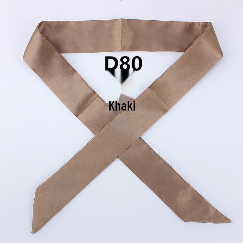 Однотонный шелковый шарф Mai Tong: Тонкая, узкая декоративная лента для ручек сумок