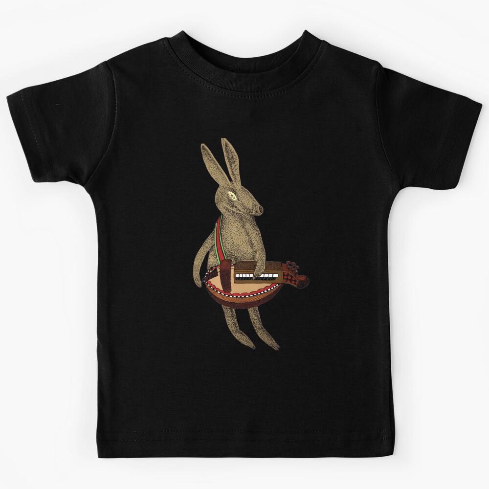 H is for Hare playing the Hurdy-Gurdy Kids T-Shirt