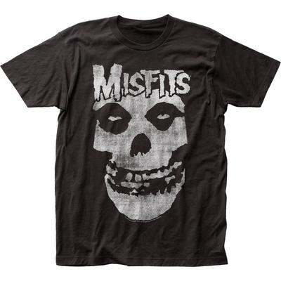 Misfits Потрепанная Череп Унисекс Футболка Музыка Классический Концерт Рок-группа Футболка Черный