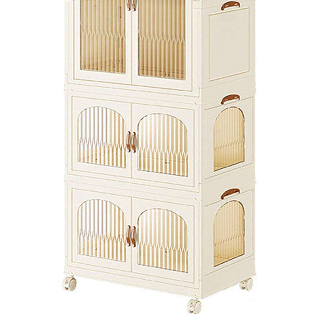 Одежный шкаф для одежды Пластиковый складной монтаж Бесплатная короткая арка для шкафа Дизайн Прозрачный шкаф