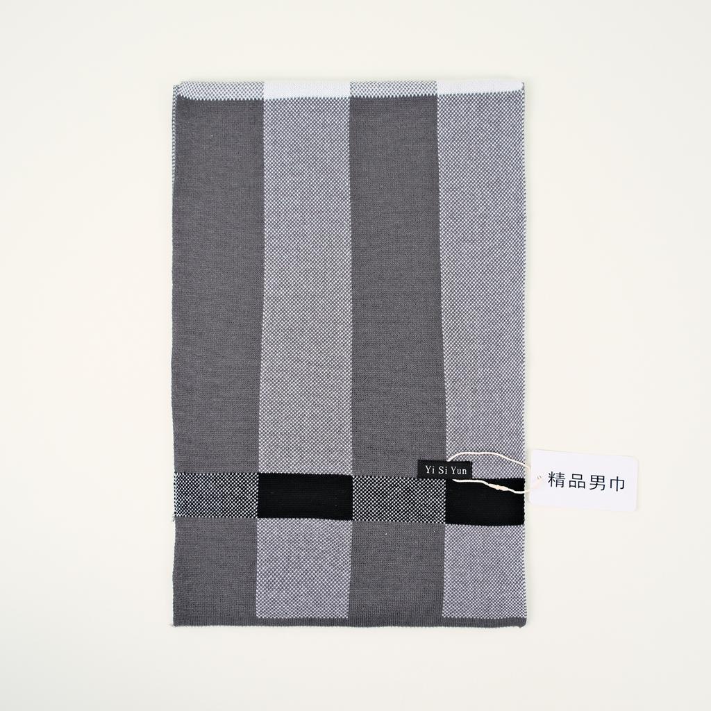 Men's Classic Winter Scarf Cashmere Feel Winter Scarves Long Formal Soft Scarf for Men Casual Scarves Luxuriously Plaid Scarf