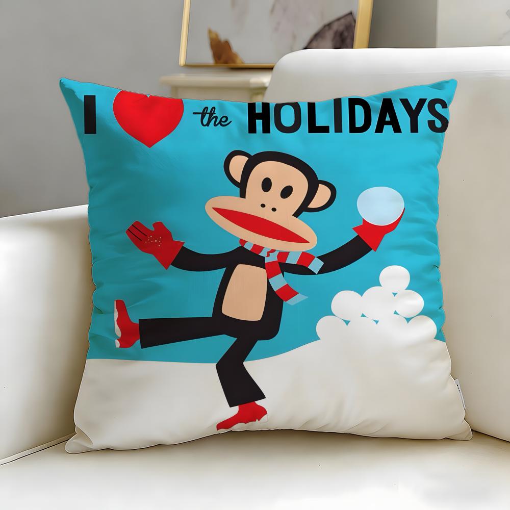 classic brand Paul Frank Cushion Cover Soft EasyWash Pillow Case Versatile for Couch Bed Travel and Office