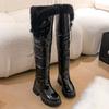 Hot Warm Snow Boots Women 2024 Winter Shoes Platform Over Knee High Rain Boot Ladies Casual Warm Fur Plush Long Shoes Waterproof
