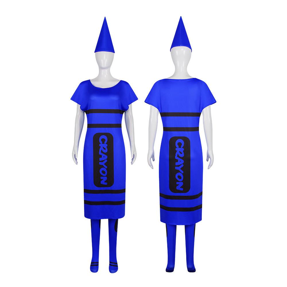 Colored Pencils Cosplay Costume For Adults With Polyester Fabric For Halloween Parties