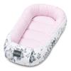 Baby Nest Pod Baby Sleep Pod for Newborn - 100% Cotton - 90x60x12cm - with Protective Edges - Pink Berry