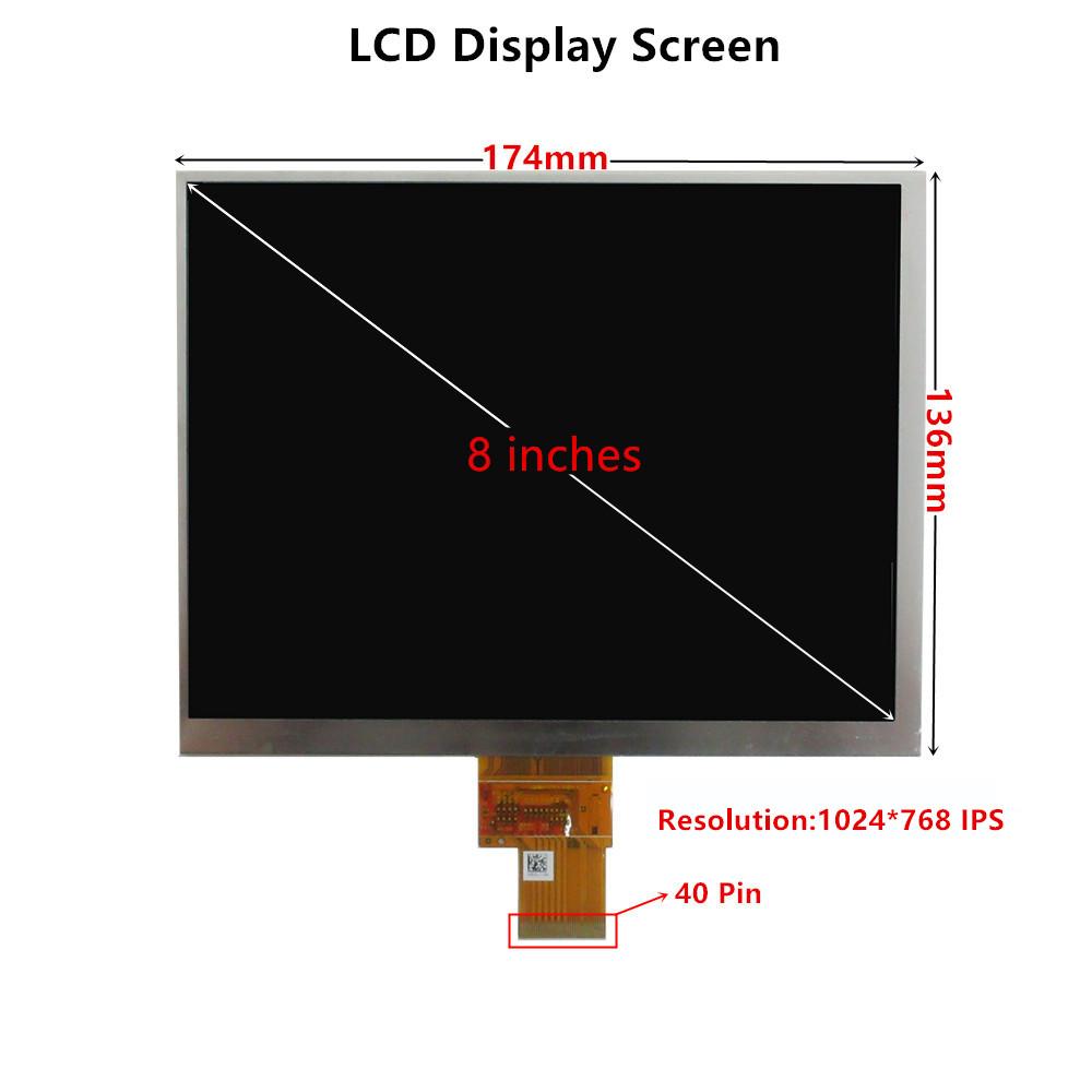 Плата управления драйвером с монитором 8 дюймов, разрешение 1024х768