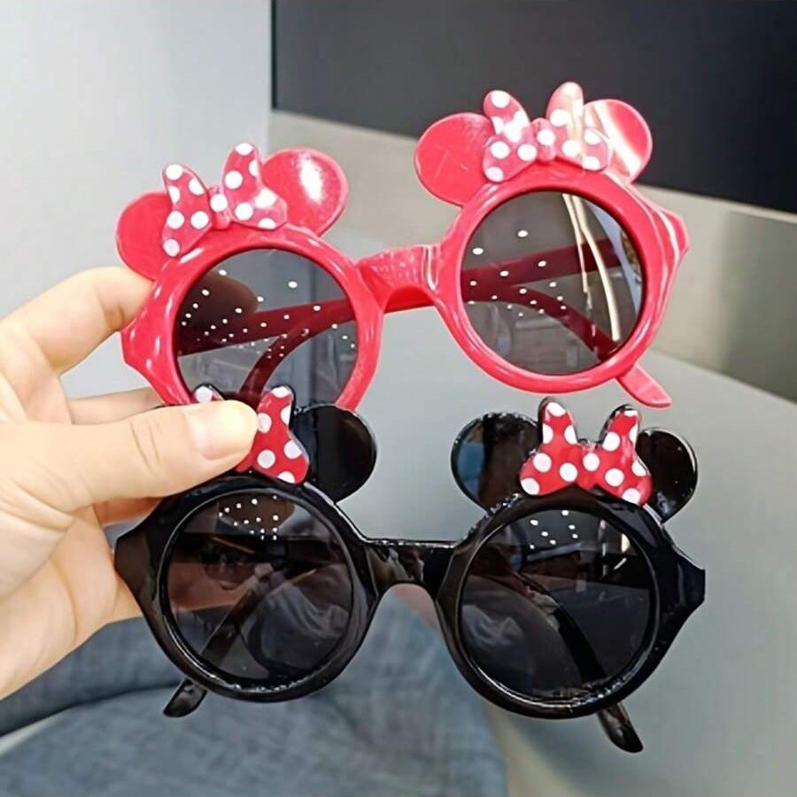 Модные очки «кошачий глаз» MINISO с Минни Маус - Шикарные модные аксессуары для вечеринок, Красные и черные, Детали в горошек, Пластиковая оправа