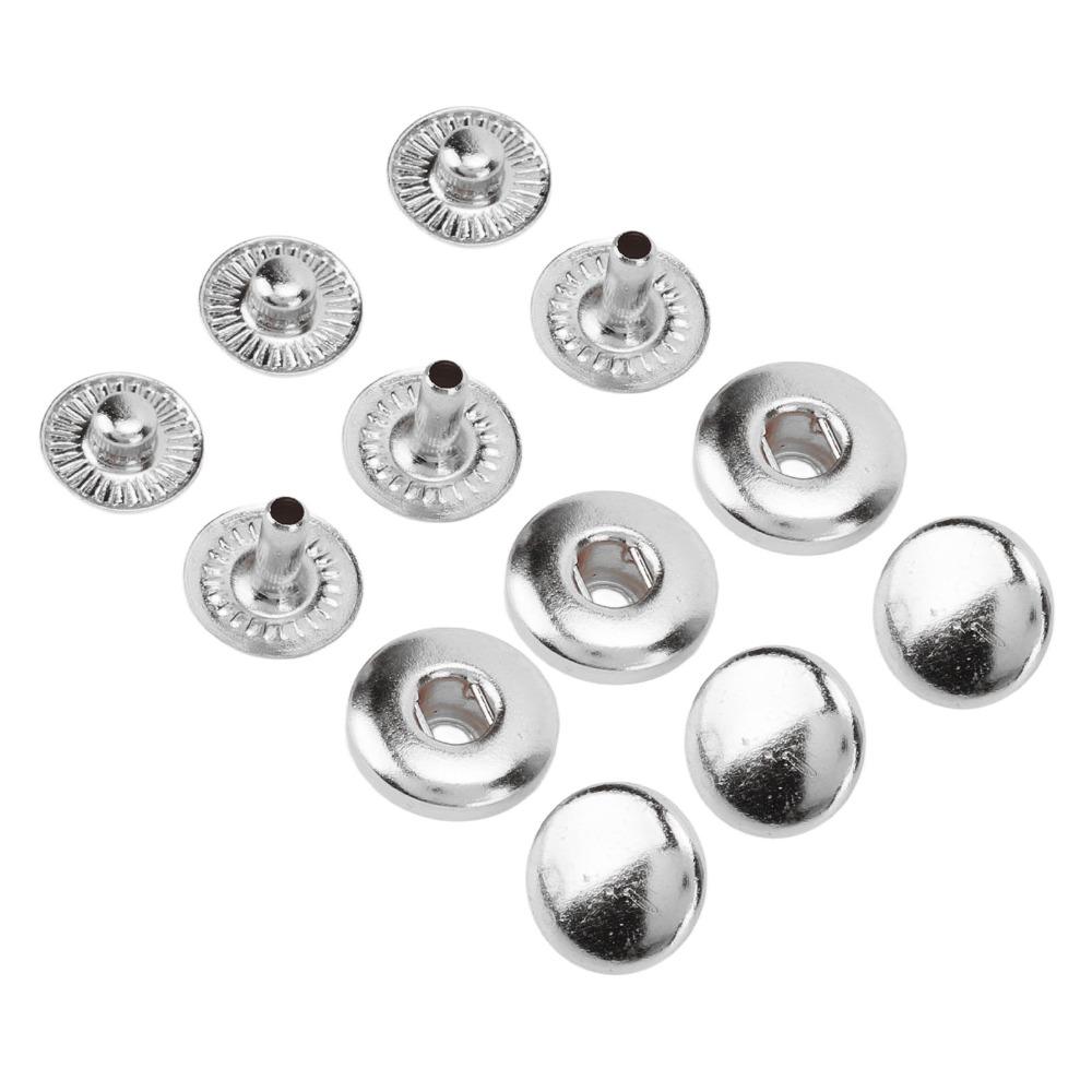 200set Rounded Sewing Leather Snaps 8mm Size Metal Snap Fasteners Leather Craft DIY