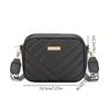 1PC High Quality Women's PU Rolling Strip Camera Bag Shoulder Bag Mobile Phone Bag Casual Crossbody Bag