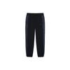 Li Ning Sports Trend Series Printed Drawstring Cuffed Fleece Warm Loose Knit Sweatpants Men Bottoms Black AYKSB47-3