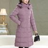 Женские куртки больших размеров XL-5XL для женщин среднего возраста, зимние длинные парки с капюшоном, толстые, теплые, элегантные