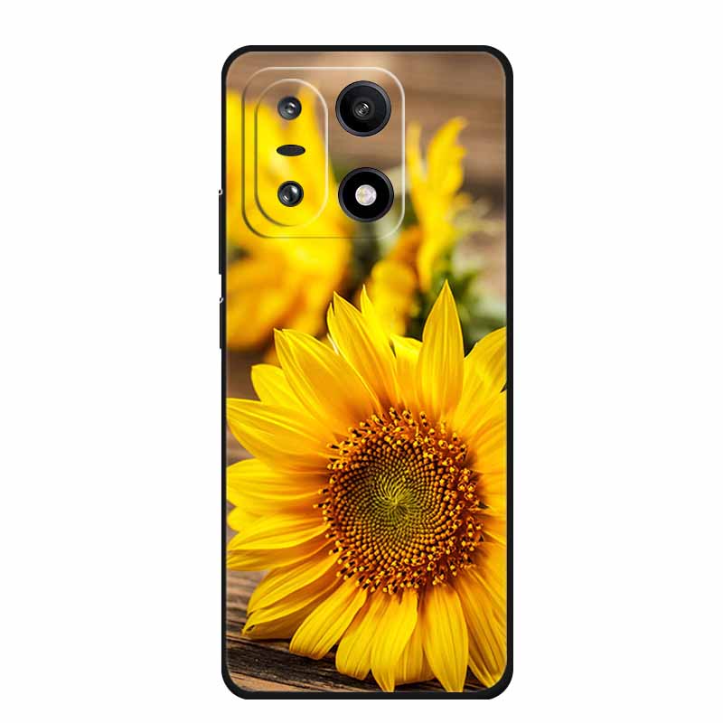 Чехол для телефона OnePlus 15 5G Чехол CPH2745 Модный Цветной Цветок Черный Силиконовый Мягкая Задняя Крышка Для OnePlus 15 Чехол 6.78" Корпус