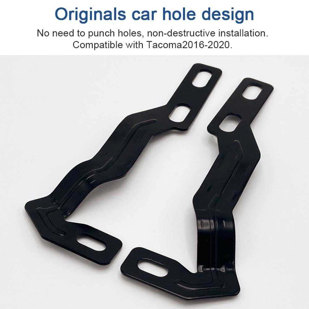 Hood Hinge Ditch LED Light Mount Bracket Aluminum Alloy Spotlights Bracket Replacement for Tacoma2016 2020