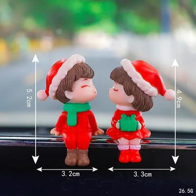 Новое Украшение для Автомобиля Милый Мультяшный Воздушный Шар Пара Фигурки Действия Фигурки Аксессуары для Салона Автомобиля на Рождество Подарки для Девочек