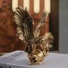 American Style Eagle Statue Resin Golden Eagle Figurines Animal Model Art Ornament Home Office Desktop Decoration Accessories