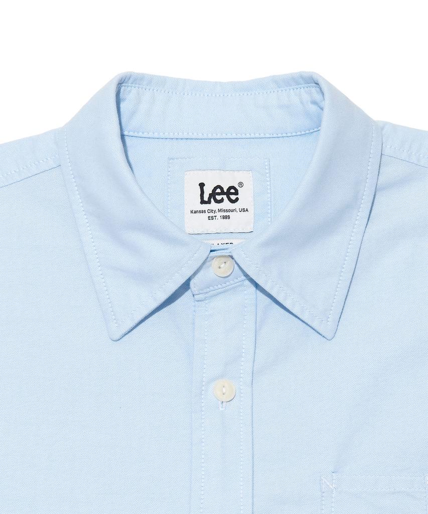 LEE Loco Pocket Oxford Short Sleeve Shirt Light Blue