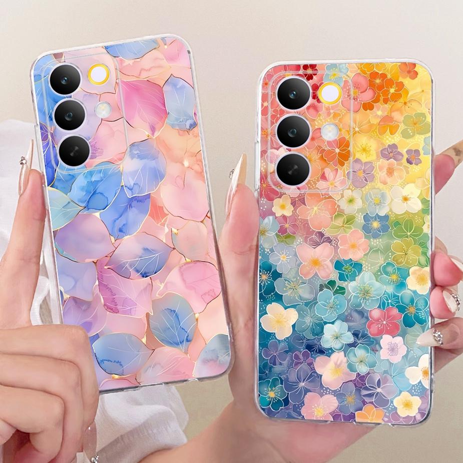 Чехол для Realme C85 Pro Стильные Цветы Бабочка Рисованная Крышка Мягкий Тонкий Чехол для Телефона Для Realme C85 C 85 RealmeC85 Pro 5G Fundas