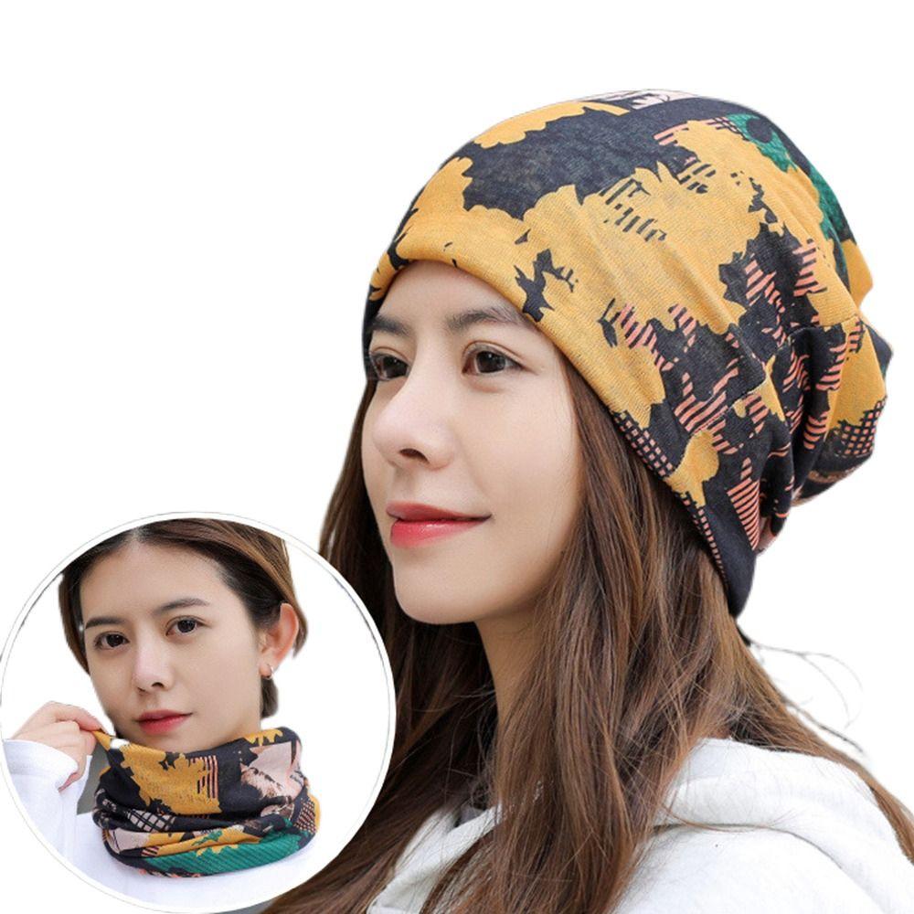 Collar Summer Hat Head Wrap Turban Headscarf Scarf Ruffle Cancer Hat Beanie Stripe Hat Outdoor Cap