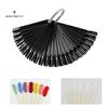 24Pcs Fan Shape Nails Ornaments Nail Art Polish Color Card Practice Sample FALSE Tips Display