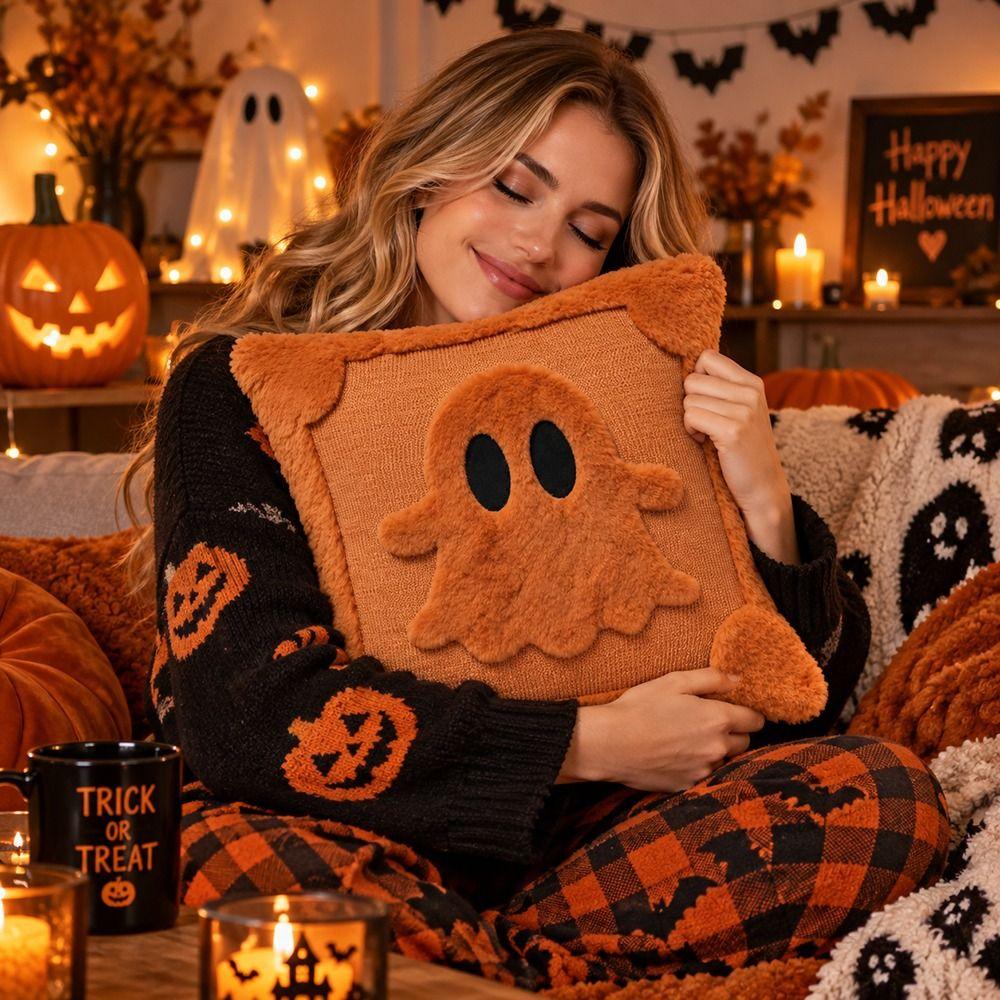 Ghost Decorative Pillowcase Washable Stuffed Pillow Case Soft Cushion Covers Holiday Decor