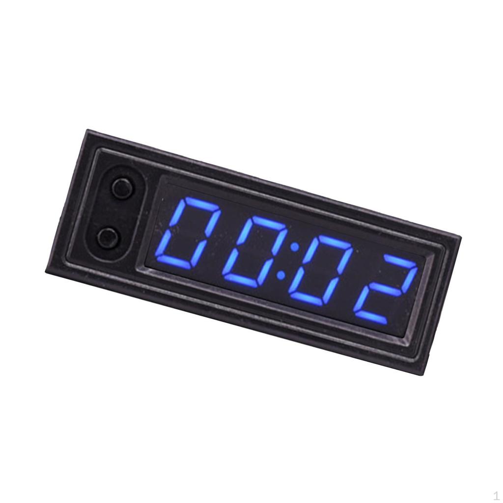 Automobile Car Clock Temperature Voltage Monitor Panel Meter LED Digital Display Compact Premium