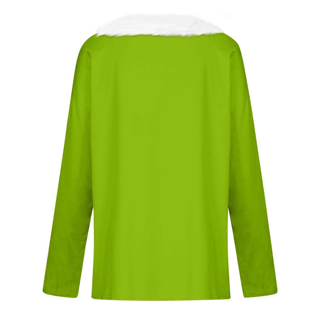 Women's T Shirt Tee Christmas Shirt Long Sleeve Party Christmas Fleece Collar V Neck Top