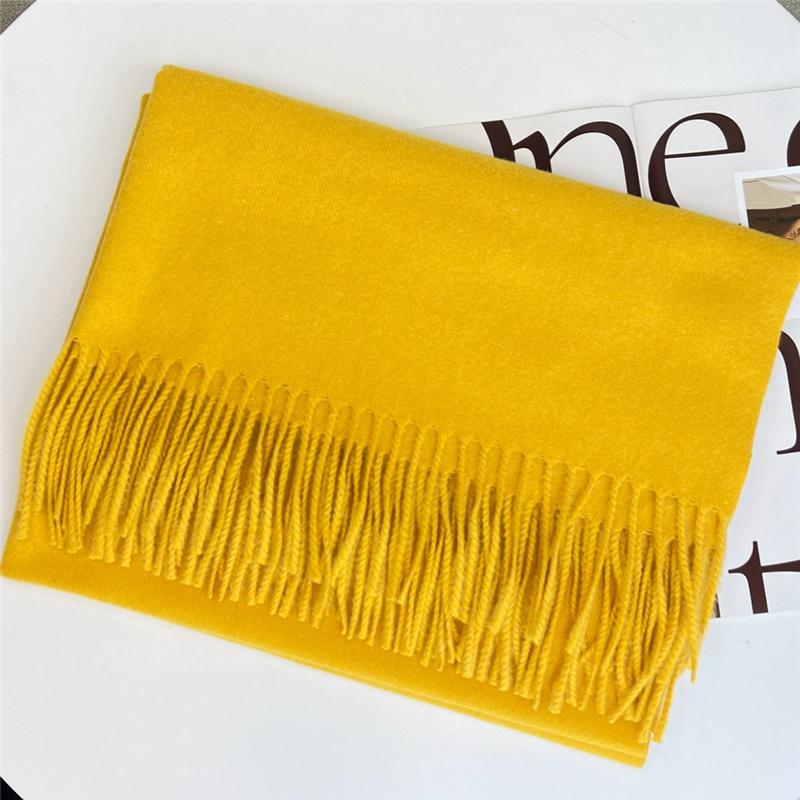 200*70 см Высококачественный однотонный искусственный кашемировый шарф Осень-зима с принтом Теплая шаль для женщин Подарок