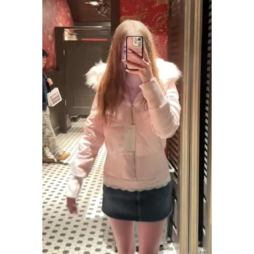 Шикарная женская хлопковая куртка с капюшоном и меховым воротником, однотонная, на молнии, приталенная, с карманами, теплая, толстая, зимняя, осенняя, женская верхняя одежда