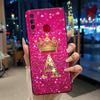 Роскошный золотой чехол-корона для Itel S15 S15 Pro Модный с инициалом от A до Z для пары Ударопрочный мягкий силиконовый черный корпус