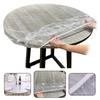 Waterproof Transparent Table Cover With Elastic Edged Vinyl Table Cover Cloth
