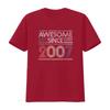Женская винтажная футболка на 15-летие 'Awesome Since 2007' Черная 2XL винтажная стираная дышащая стильная удобная унисекс