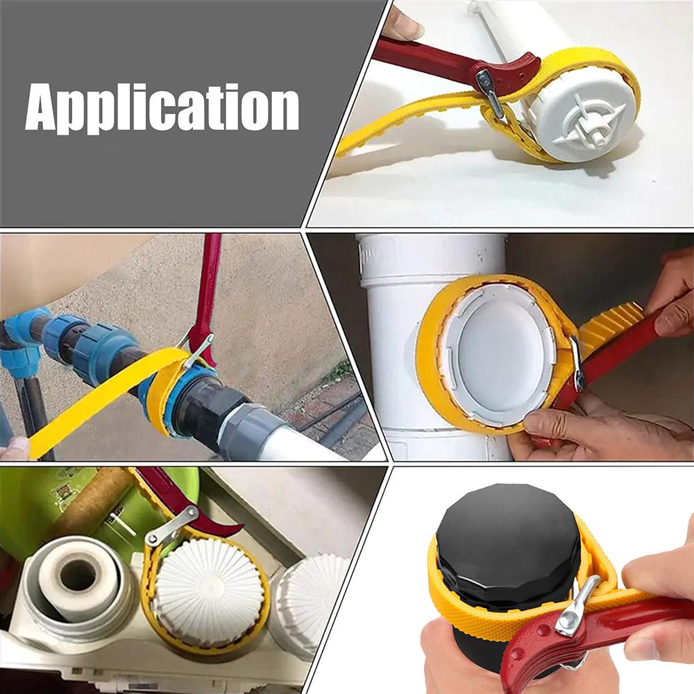 Chain Oil Filter Oil Filter Wrench Adjustable Strap Opener Belt Wrench Oil Filter Puller Strap Spanner