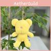 Animal Cute Plush Bear Keychain Toy With Soft Fabric And Colorful Beads Gifts For