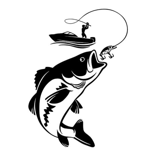 Fishing Fisherman Fish Boat Reflective Car-Styling Vehicle Decals Sticker Decor