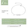 Bamoer Jewelry Classic Simple Style Infinity Symbol S925 Silver Infinity Love Anklet For Girl